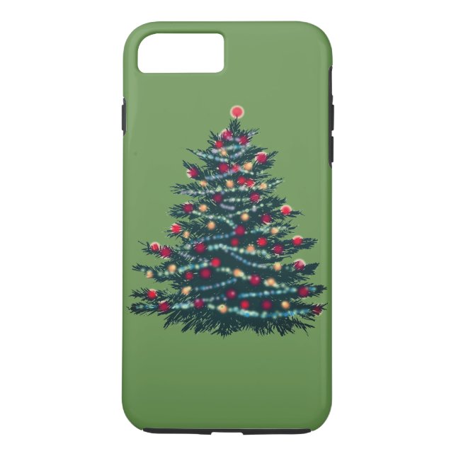 Weihnachtsbaum Grün Hintergrund Case (Rückseite)