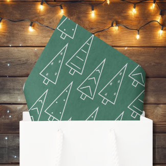 Weihnachtsbaum Grün Modern  Seidenpapier