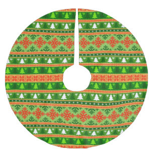 WEIHNACHTSBAUM GRÜN WEISS ROTER SCHMUCK  POLYESTER WEIHNACHTSBAUMDECKE