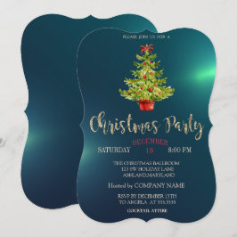 Weihnachtsbaum, Grünes Weihnachtsunternehmen Party Einladung