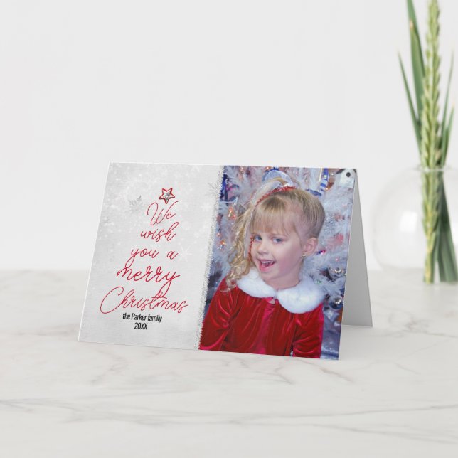 Weihnachtsbaum Grüße Fotokarte Karte (Vorderseite)