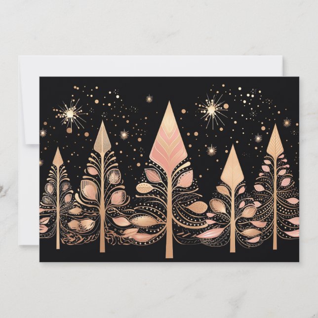 Weihnachtsbaum-Grußkarte Feiertagskarte (Vorderseite)