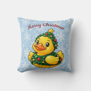 Weihnachtsbaum-Gummiente Winter-Weihnachtsdekorati Kissen