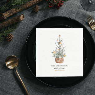 Weihnachtsbaum   Happy Holiday Serviette