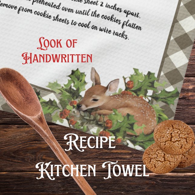 Weihnachtsbaum Heilige Rezept Beige Kariert Geschirrtuch (Von Creator hochgeladen)