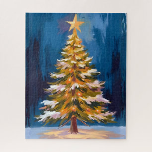 Weihnachtsbaum Helle Stern Wasserfarbe