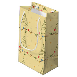 Weihnachtsbaum Hellgelbe kleine Geschenktasche Geschenktüte