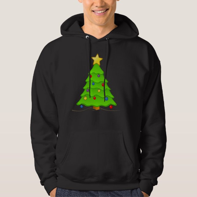 Weihnachtsbaum Herren's Basic Hooded Sweatshirt (Vorderseite)