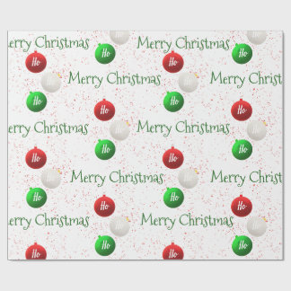 Weihnachtsbaum Ho Ho Ho Ornamente Geschenkpapier