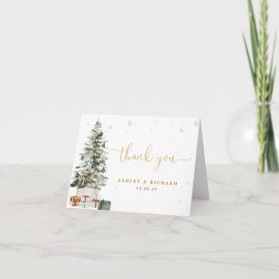 Weihnachtsbaum-Hochzeit-Dankeskarten Dankeskarte