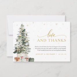 Weihnachtsbaum-Hochzeit-Dankeskarten Dankeskarte