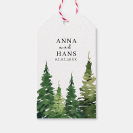 Weihnachtsbaum-Hochzeit Geschenkanhänger