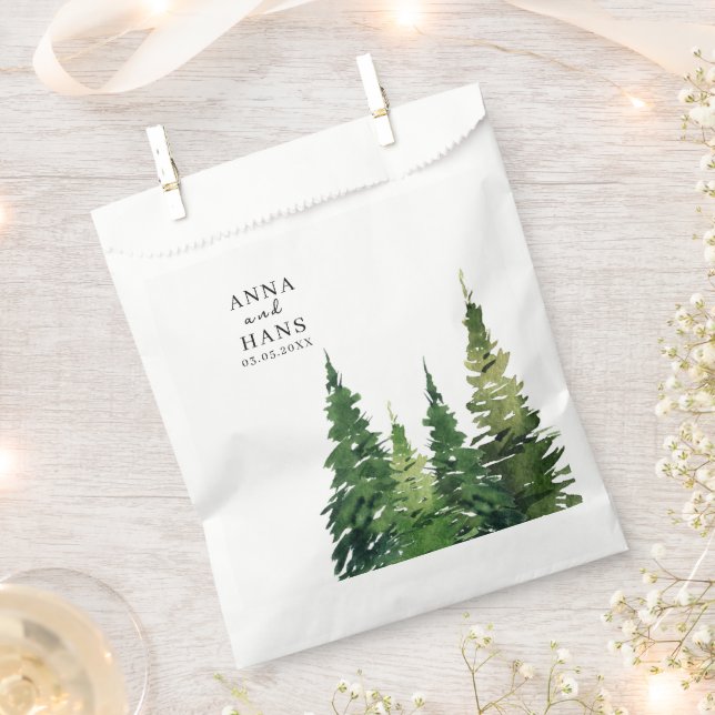 Weihnachtsbaum-Hochzeit Geschenktütchen (Ausgeschnitten)