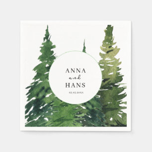 Weihnachtsbaum-Hochzeit Serviette