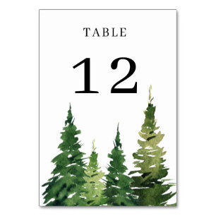Weihnachtsbaum-Hochzeit Tischnummer