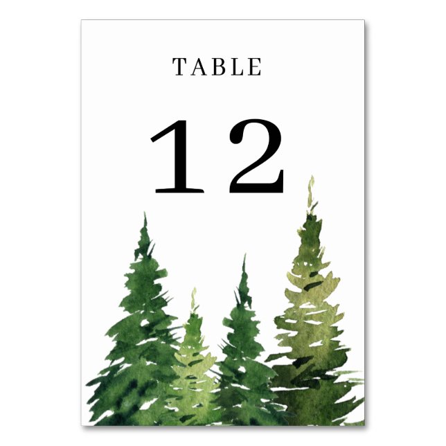 Weihnachtsbaum-Hochzeit Tischnummer (Vorderseite)
