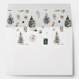 Weihnachtsbaum-Hochzeit-Umschlag