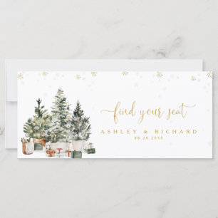 Weihnachtsbaum-Hochzeits-Head-Table-Schild
