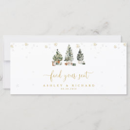 Weihnachtsbaum-Hochzeits-Head-Table-Schild