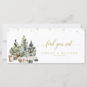 Weihnachtsbaum-Hochzeits-Head-Table-Schild