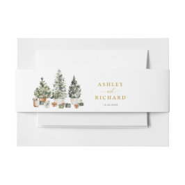 Weihnachtsbaum-Hochzeitseinladung Bauchband Einladungsbanderole