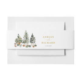 Weihnachtsbaum-Hochzeitseinladung Bauchband Einladungsbanderole