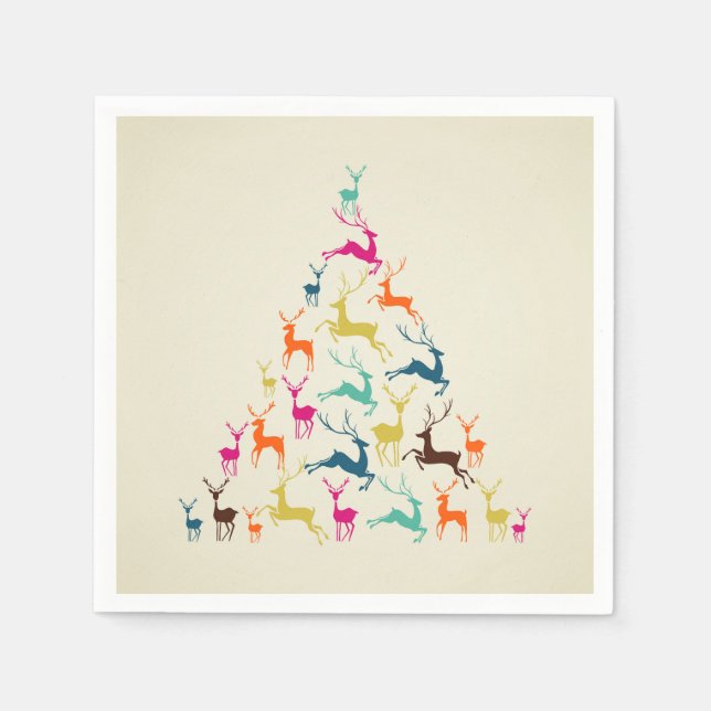 Weihnachtsbaum Hübsch Serviette (Vorderseite)