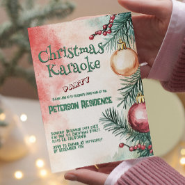 Weihnachtsbaum I Christmas Karaoke Party Einladung