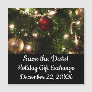 Weihnachtsbaum I Urlaub Hübsch grün und rot Magnetkarte