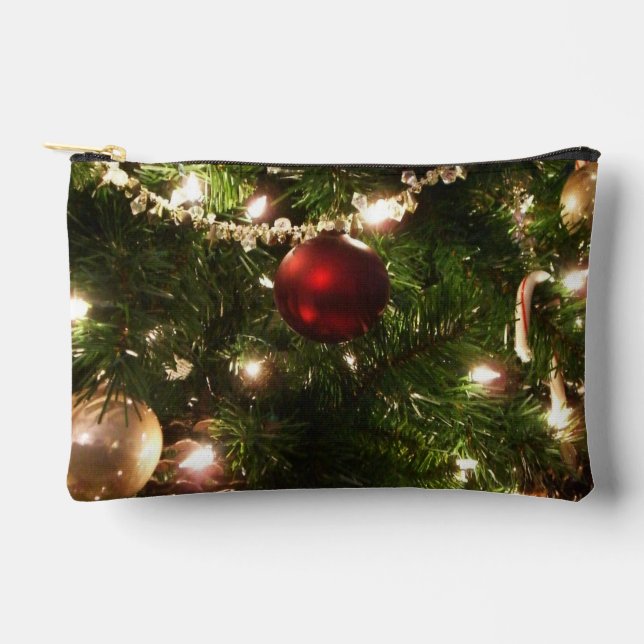 Weihnachtsbaum I Urlaub Hübsch grün und rot Zubehörtasche (Vorderseite)