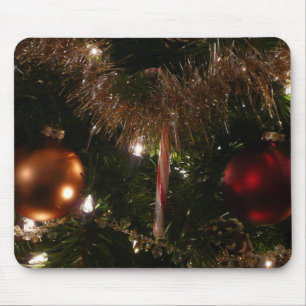 Weihnachtsbaum II Holiday Rot und Gold Mousepad