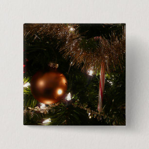 Weihnachtsbaum II Weihnachts-Candy Cane und Tinsel Button