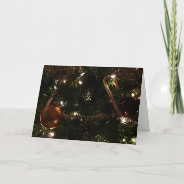 Weihnachtsbaum III Urlaubsszene Feiertagskarte (Vorderseite)