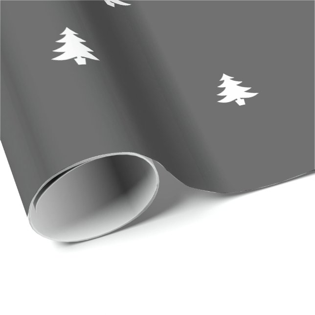 Weihnachtsbaum Ikonisches Muster festlich schwarz/ Geschenkpapier (Rolleneckpunkt)