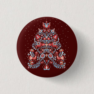 Weihnachtsbaum-Illustration Button