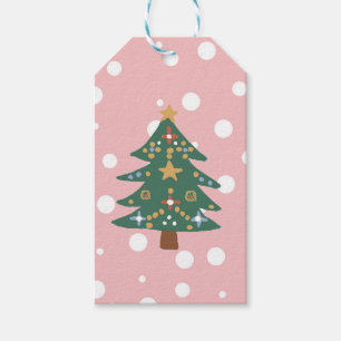 Weihnachtsbaum-Illustration Klassische Geschenketi Geschenkanhänger
