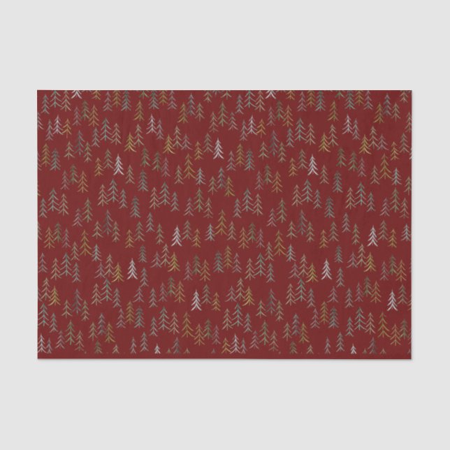 Weihnachtsbaum Illustration Wasserfarbe Seidenpapier (Vorderseite)