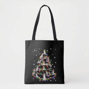 Weihnachtsbaum im Beagle mit leuchtendem Licht bed Tasche