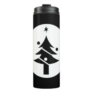 Weihnachtsbaum im Kreis Thermosbecher