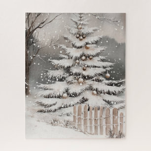Weihnachtsbaum im Schnee