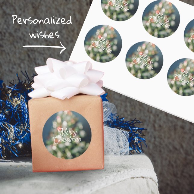 Weihnachtsbaum im Vintagen Stil Runder Aufkleber (Von Creator hochgeladen)