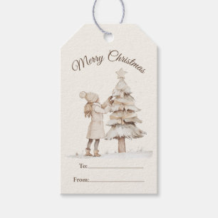 Weihnachtsbaum im Wald Geschenkanhänger