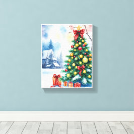 Weihnachtsbaum im Winter Wonderland Leinwanddruck