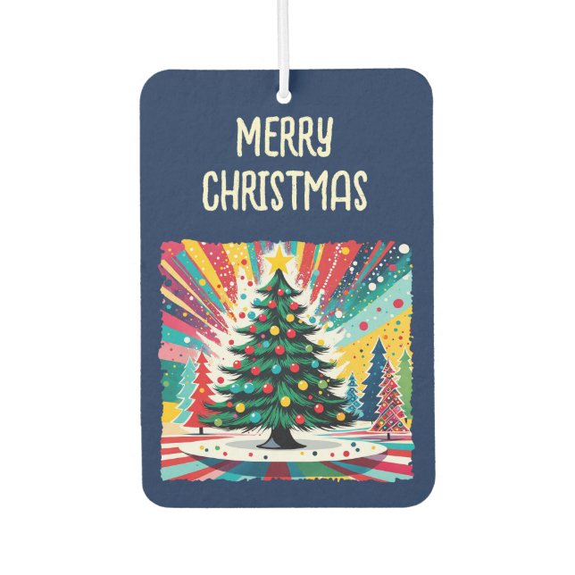 Weihnachtsbaum in abstrakter Kunst 39 - Fan Fun Autolufterfrischer (Vorderseite)