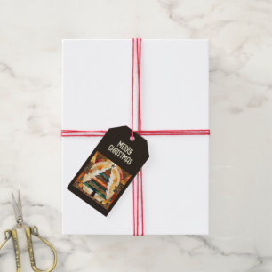 Weihnachtsbaum in abstrakter Kunst 44 - Fan Fun Geschenkanhänger