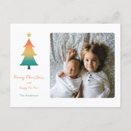 Weihnachtsbaum in der Dämmerung Feiertag Gruß Post Postkarte