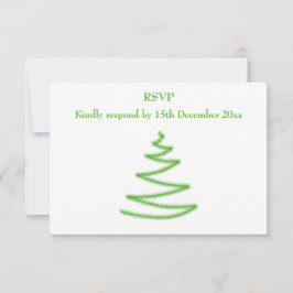 Weihnachtsbaum in Grün, einfach und stilvoll. RSVP Karte