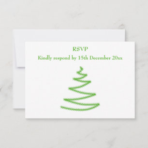 Weihnachtsbaum in Grün, einfach und stilvoll. RSVP Karte
