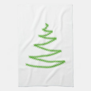 Weihnachtsbaum in Grünem, in einfachem und in Handtuch