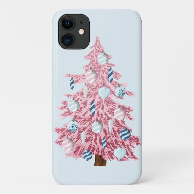 Weihnachtsbaum in Pink Case-Mate iPhone Hülle (Rückseite)